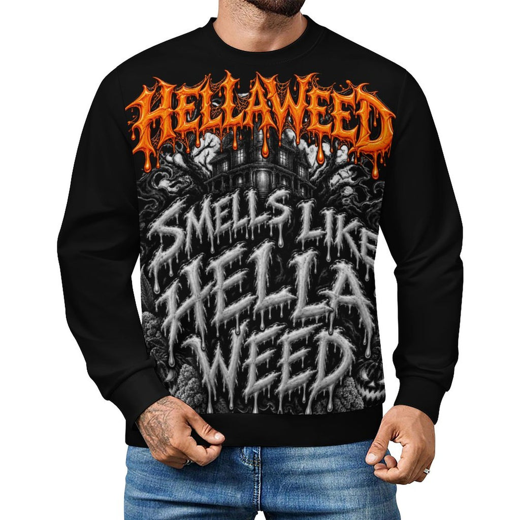 HELLAWEED Casual Crew Neck Men's Sweatshirt
