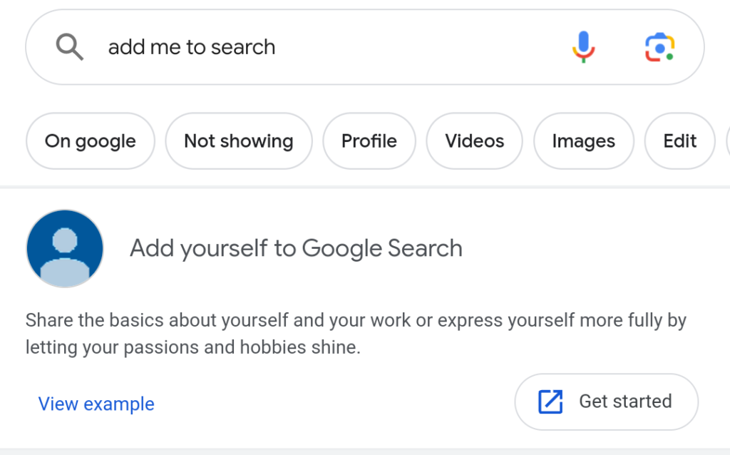 getting started with add me to search feature