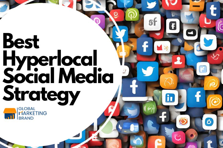 Banner Image of social media icons with text on Hyperlocal Social Media Strategy